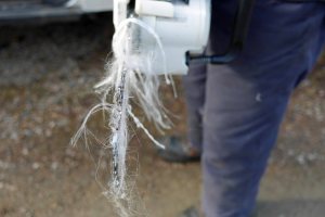 Stihl turvahousuihin sahaamisen jälkeen