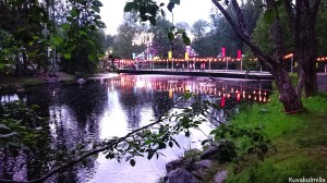 Puolustusvoimien silta täydensi festarialuetta.