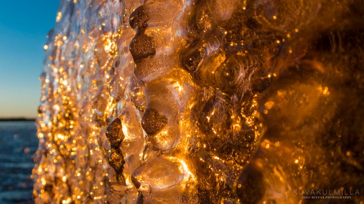 Jäätynyt auringonlasku Seinäjoki Kyrkösjärvi Tero Hintsa