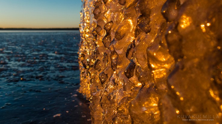 Jäätynyt auringonlasku Seinäjoki Kyrkösjärvi Tero Hintsa