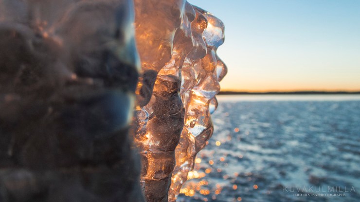Jäätynyt auringonlasku Seinäjoki Kyrkösjärvi Tero Hintsa